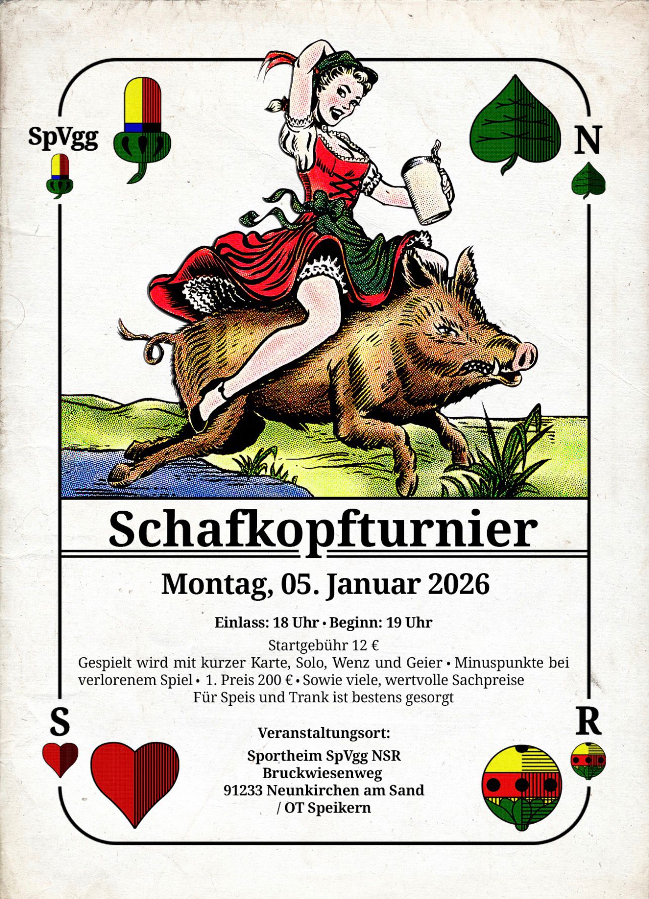 Schafkopfturnier 2026 im Sportheim Speikern